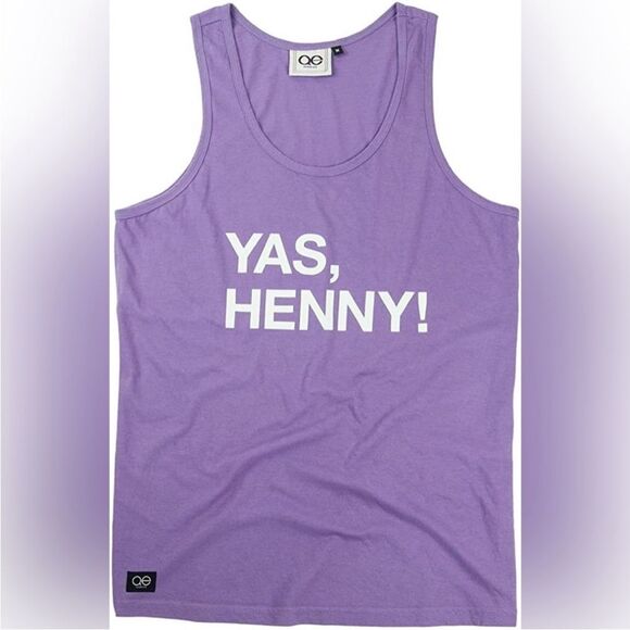 QUEER EYE ๐ โyas, henny!โ ๐ Purple tank ๐ unisex ๐ NWT - Picture 1 of 5